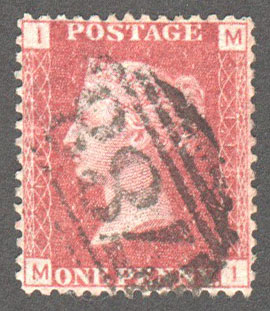 Great Britain Scott 33 Used Plate 118 - MI (2) - Click Image to Close